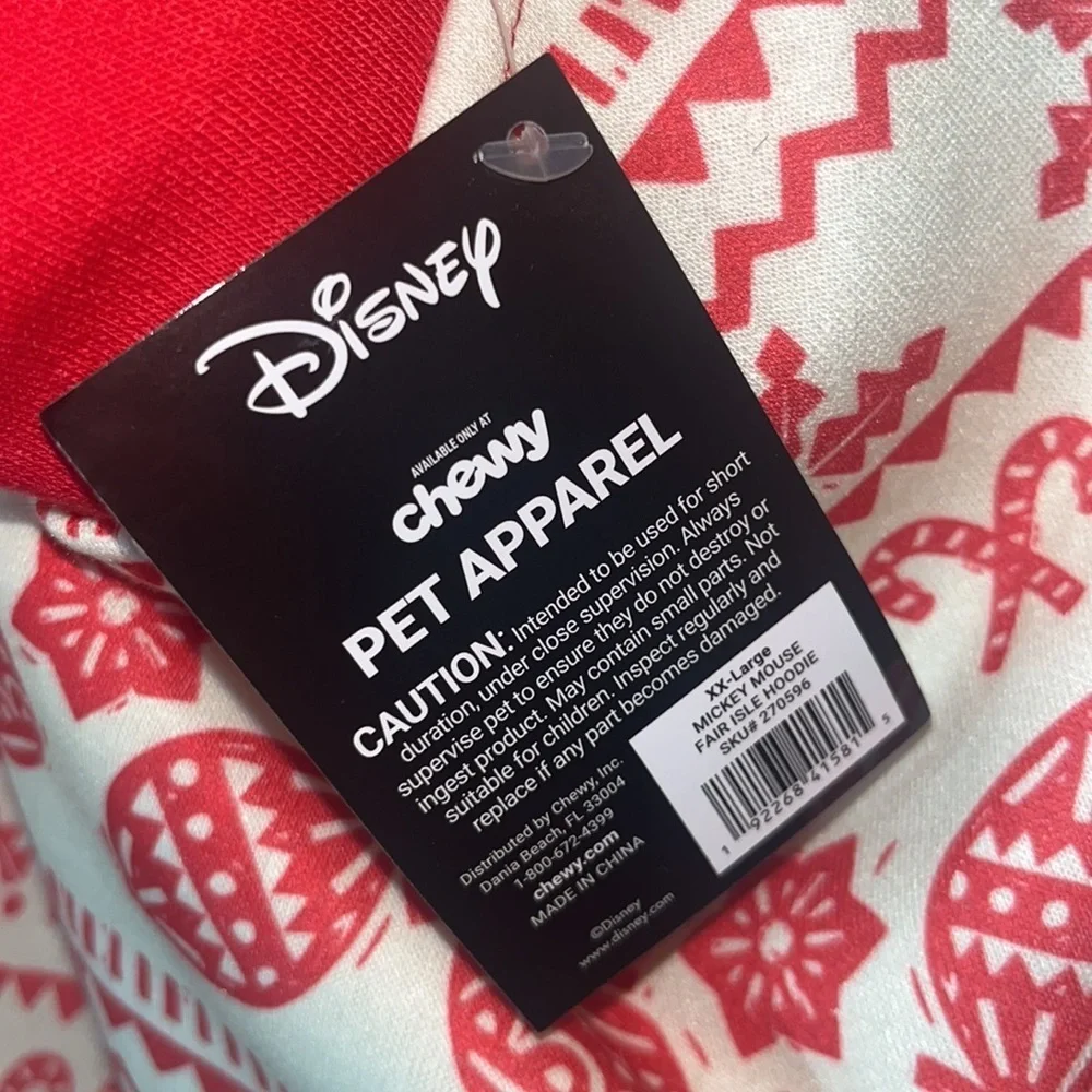 Disney Christmas Dog Sweater with hood
